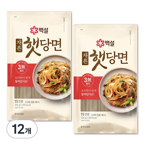 백설 햇당면, 300g, 12개