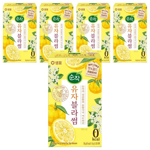 순작 유자블라썸 핫&콜드 과일허브티, 1.8g, 20개입, 5개
