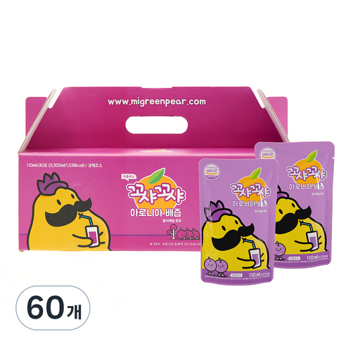 꼬샤꼬샤 아로니아 배즙, 3.3L, 2개