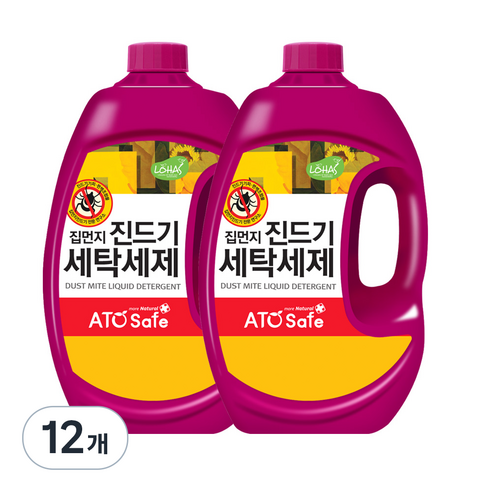 아토세이프 집먼지진드기 액상세제 본품, 2.5L, 12개