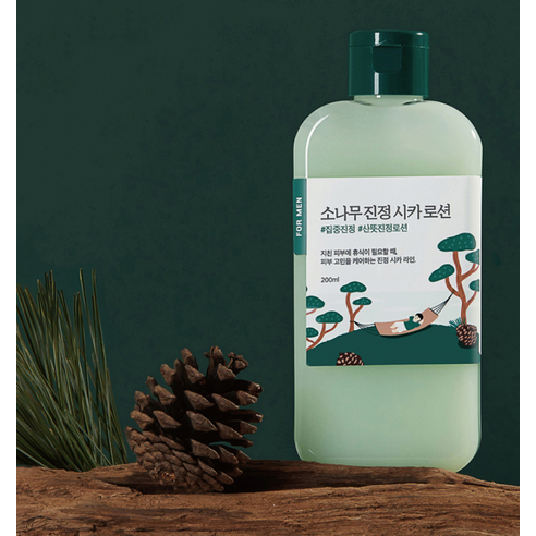 라운드랩 포 맨 소나무 시카 세트, 지친 남성 피부에 활력을!