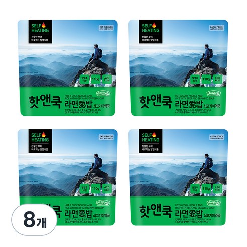 이지밥 핫앤쿡 라면애밥 쇠고기미역국, 110g, 8개