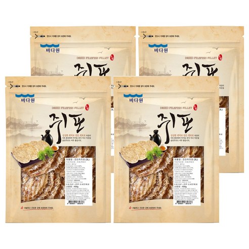 바다원 쫄깃쫄깃 대왕 쥐포, 400g, 4개