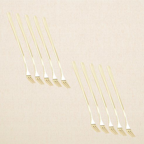 윌리브 국산 304스텐 셀라 티타늄 커트러리, 10개, 티타늄 티포크 롱