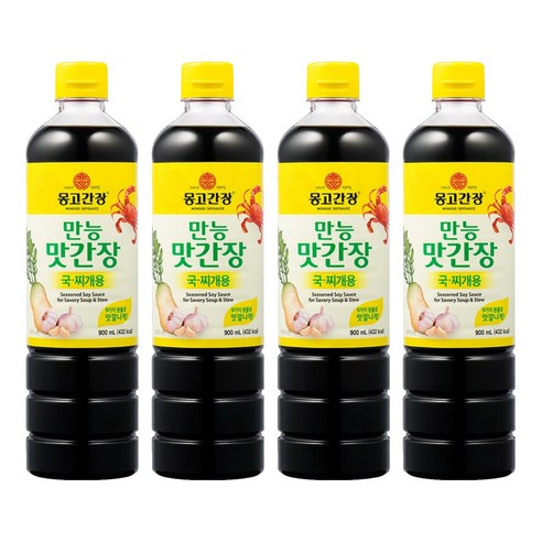 몽고간장 국찌개용 만능 맛간장, 900ml, 4개