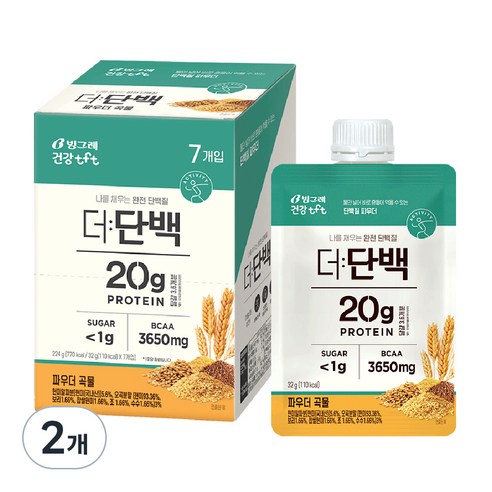 더단백 파우더 곡물 다이어트쉐이크, 224g, 2박스 
다이어트/이너뷰티