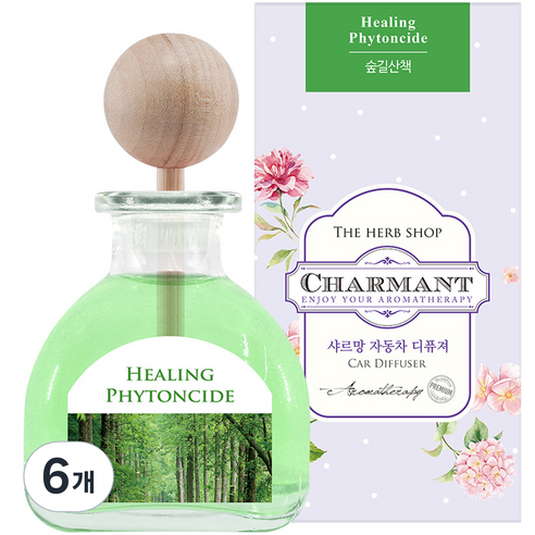 더허브샵 샤르망 차량용 디퓨저 50ml 본품, 숲길산책, 6개