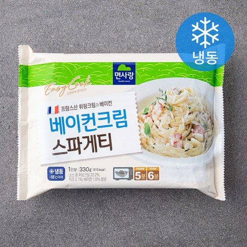면사랑 베이컨크림 스파게티 (냉동), 330g, 1개