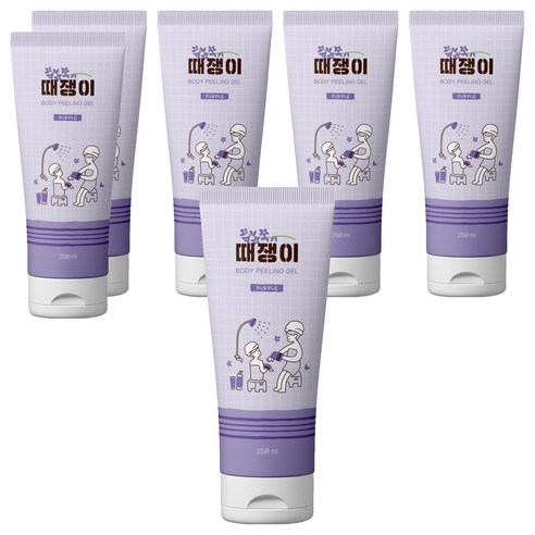때쟁이 바디 필링젤 바디스크럽 퍼플 라벤더향, 250ml, 6개