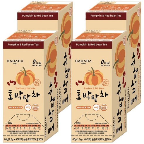 다하다 호박팥차, 1.5g, 40개입, 4개
