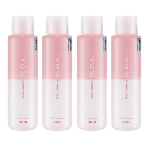 어퓨 미네랄 대용량 스윗로즈 립앤아이 리무버, 250ml, 4개