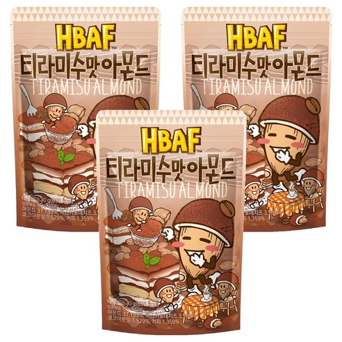 바프 티라미수맛 아몬드, 120g, 3개