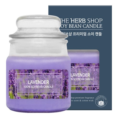 더허브샵 소이 캔들, 라벤더, 90g, 1개