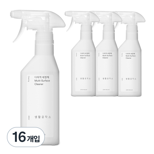 생활공작소 다목적 세정제, 400ml, 16개