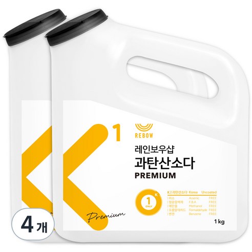 레인보우샵 과탄산소다 프리미엄 왕톡톡이, 1kg, 4개
