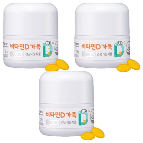 함소아 비타민D 가득 1000IU, 60정, 3개