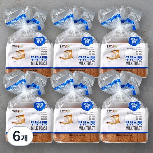 곰곰 우유식빵, 330g, 6개