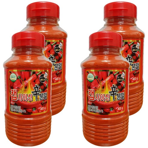 두원식품 캡사이신 분말, 400g, 4개