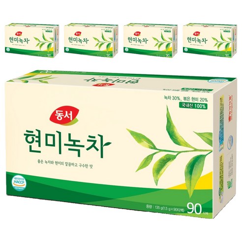 동서 현미녹차, 1.5g, 90개입, 5개