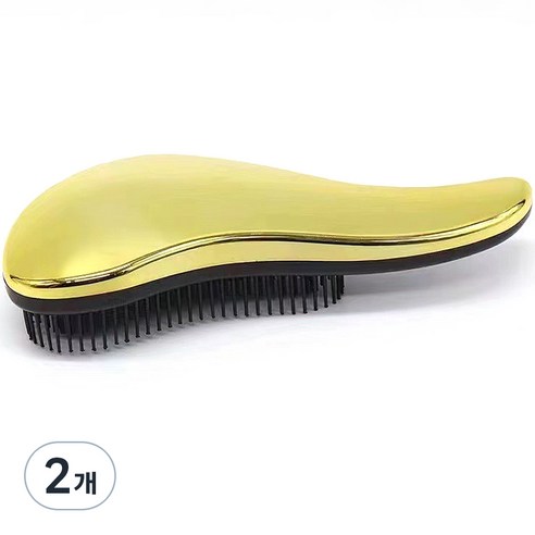 바코젤 머리빗 헤어 브러쉬, 골드, 2개