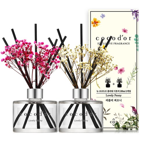 코코도르 뉴플라워 생화형 디퓨저, 러블리피오니, 2개