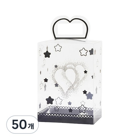 마켓감성 캔디 리본상자, 블랙, 50개