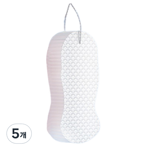 원이네 소프트 클랜징 때밀이 스펀지, 화이트, 1개입, 5개