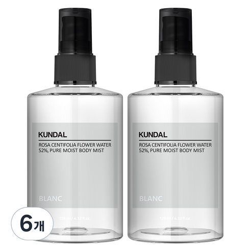쿤달 퓨어 바디미스트 블랑향, 128ml, 6개