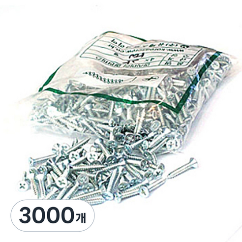 접시머리 철판피스, 4 x 25 mm, 3000개