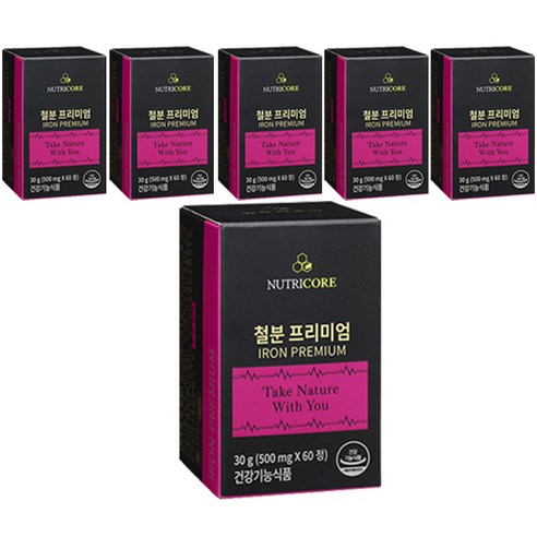 뉴트리코어 철분 프리미엄, 60정, 6개