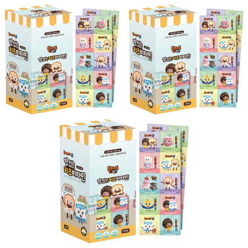 브레드이발소 맛있는 키즈비타민 350g, 250정, 3개