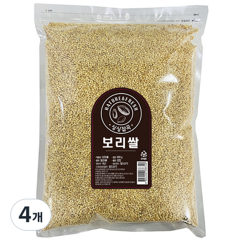 싱싱잡곡 보리쌀, 800g, 4개