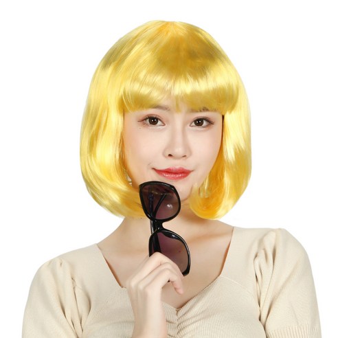 파티 코스프레 가발 단발, 06옐로우