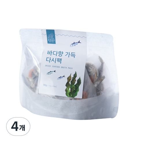 든든바다 바다향 가득 다시팩 6p, 90g, 4개