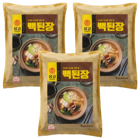 몽고식품 백된장, 2kg, 3개