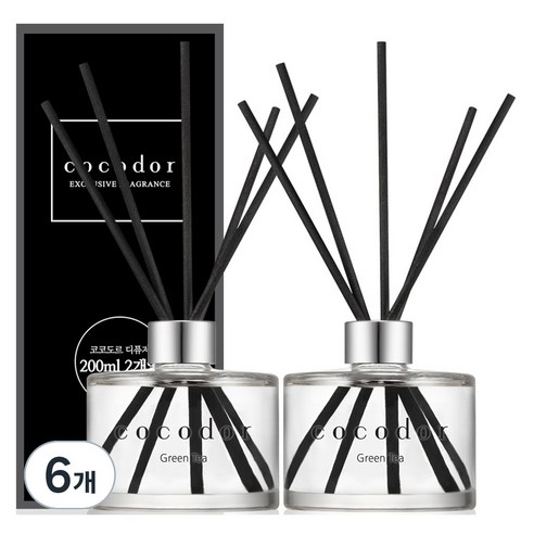 코코도르 퍼퓸 디퓨저, 그린티, 200ml, 6개
