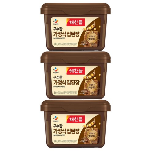 해찬들 구수한 가정식 집된장, 500g, 3개