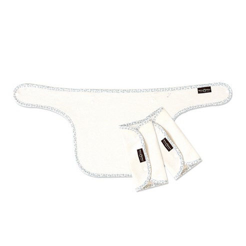 꿈두부 오가닉 아기띠 침받이세트, 빈티지리프, 1개