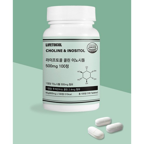 라이프토콜 콜린 이노시톨 500mg, 100정, 1개