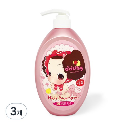 뚱 베이비 샴푸, 3개, 750ml