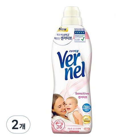버넬 센서티브 섬유유연제 본품, 900ml, 2개
