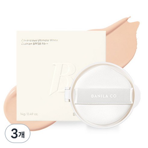 바닐라코 커버리셔스 얼티밋 화이트 쿠션 파운데이션 리필 14g, 21 로제, 3개