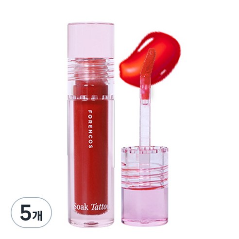 포렌코즈 속타투 립틴트, 15 썸머, 3.1ml, 5개