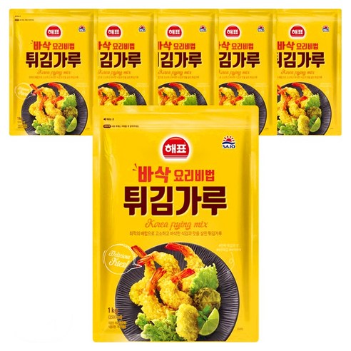 해표 튀김가루, 1kg, 6개