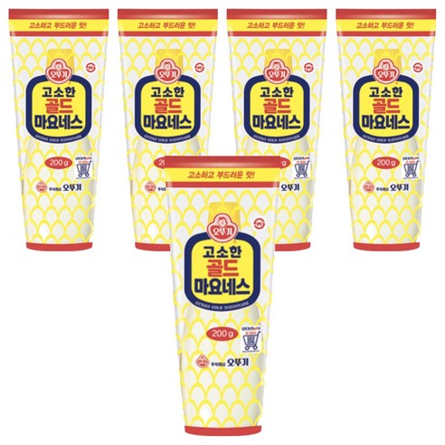 오뚜기 고소한 골드 마요네즈, 200g, 5개
