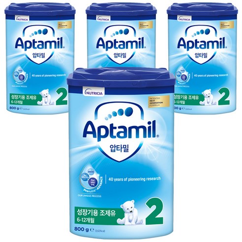 압타밀 프로누트라 어드밴스 HMO 분유 2단계, 800g, 4개