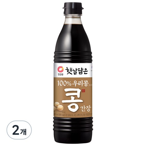 청정원 햇살담은 우리콩 간장, 840ml, 2개