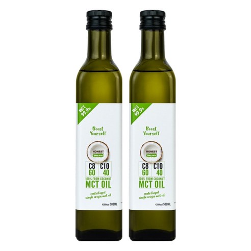 어니스트 코코넛 MCT 오일 C8C10, 500ml, 2개
