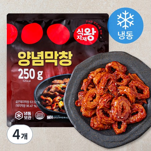 식자재왕 양념막창 (냉동), 250g, 4개