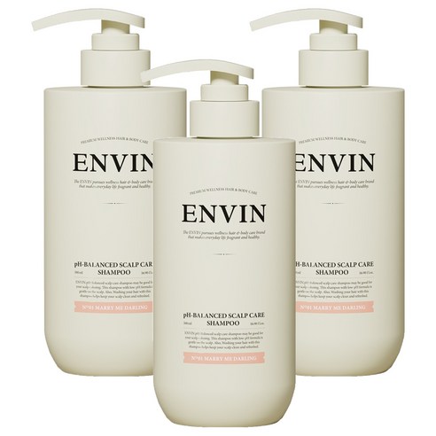 앙방 약산성 두피케어 샴푸 메리미달링, 500ml, 3개